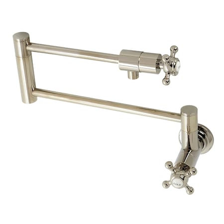 Kingston Brass KS4106BX Wall Mount Pot Filler, Polished Nickel KS4106BX